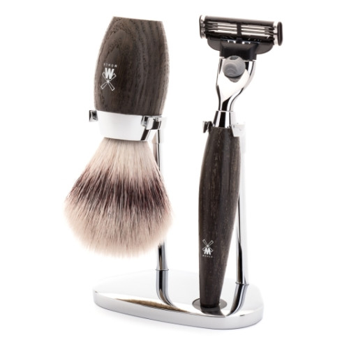 Mühle - Zestaw do golenia KOSMO: Bog Oak, Silvertip Fibre®