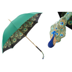 Pasotti - Luxury Peacock Umbrella, Double Cloth