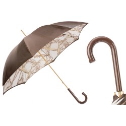 Pasotti - Brown Umbrella with Bridles Print