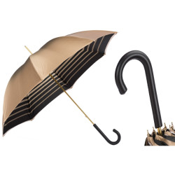 Pasotti - Ivory Umbrella with Striped Interior, Double Cloth